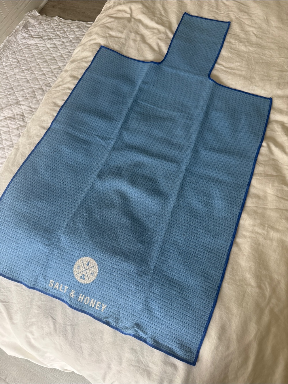 Salt & Honey Blue Pilates reformer towel